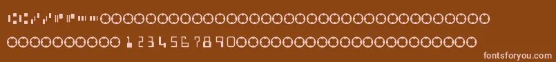 MicrEncoding Font – Pink Fonts on Brown Background