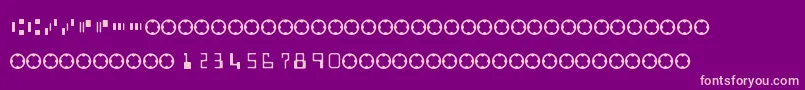 MicrEncoding Font – Pink Fonts on Purple Background