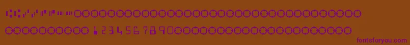 MicrEncoding Font – Purple Fonts on Brown Background