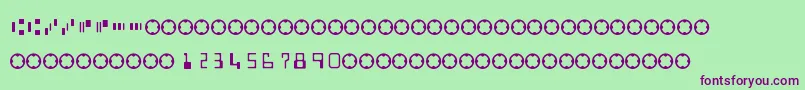 Подробнее о шрифте MicrEncoding Шрифт MicrEncoding – фиолетовые шрифты на зелёном фоне