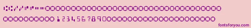 MicrEncoding Font – Purple Fonts on Pink Background