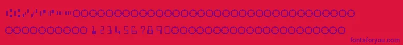 MicrEncoding Font – Purple Fonts on Red Background
