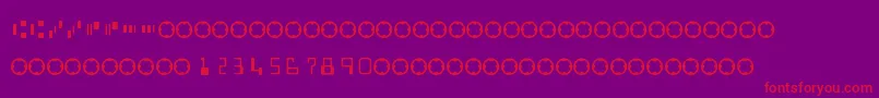 fuente MicrEncoding – Fuentes Rojas Sobre Fondo Morado