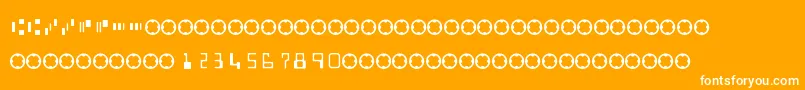 Шрифт MicrEncoding – белые шрифты на оранжевом фоне