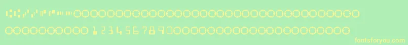 MicrEncoding Font – Yellow Fonts on Green Background
