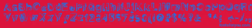 Heatstroke Font – Blue Fonts on Red Background