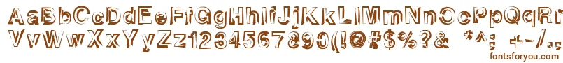 Шрифт Heatstroke – коричневые шрифты на белом фоне