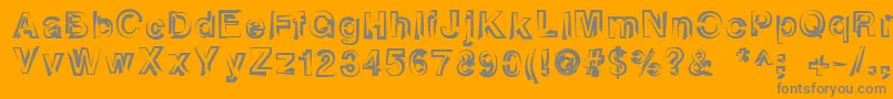 Heatstroke Font – Gray Fonts on Orange Background