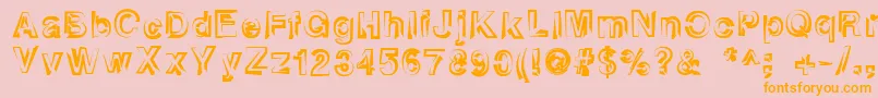 Heatstroke Font – Orange Fonts on Pink Background