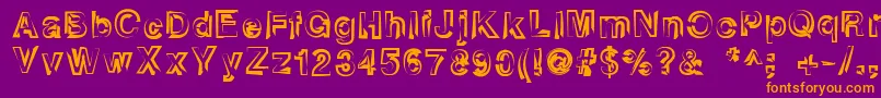 Heatstroke Font – Orange Fonts on Purple Background