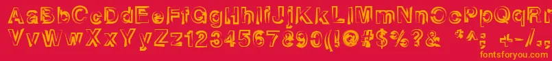 Heatstroke Font – Orange Fonts on Red Background