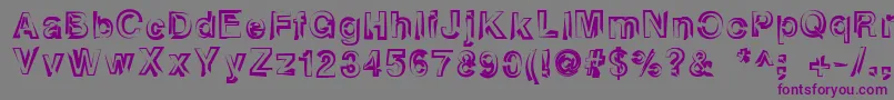 Шрифт Heatstroke – фиолетовые шрифты на сером фоне