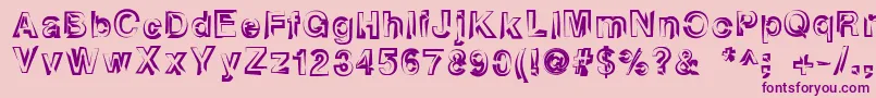 Heatstroke Font – Purple Fonts on Pink Background