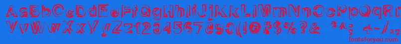 Шрифт Heatstroke – красные шрифты на синем фоне