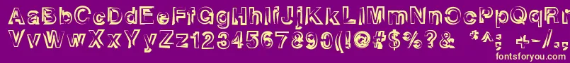 Heatstroke Font – Yellow Fonts on Purple Background