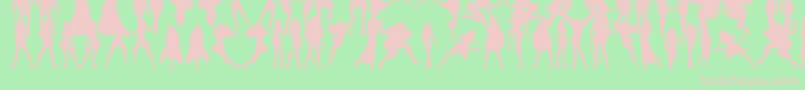 Actionwomen Font – Pink Fonts on Green Background