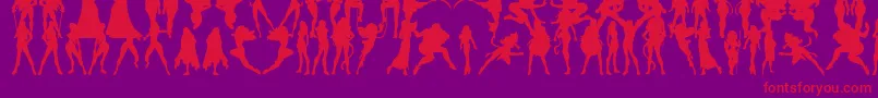 Actionwomen Font – Red Fonts on Purple Background