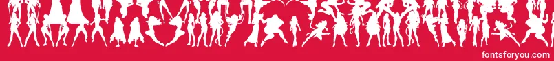 Actionwomen Font – White Fonts on Red Background