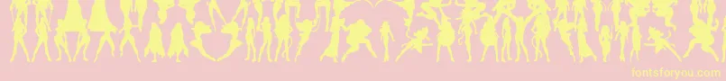 Actionwomen Font – Yellow Fonts on Pink Background