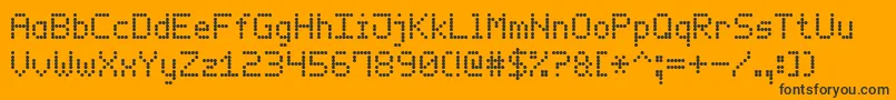 LedCounter7 Font – Black Fonts on Orange Background