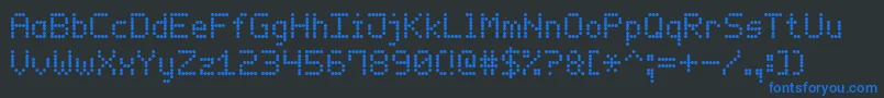 Шрифт LedCounter7 – синие шрифты на чёрном фоне