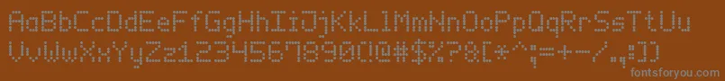 Шрифт LedCounter7 – серые шрифты на коричневом фоне