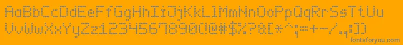 LedCounter7-Schriftart – Graue Schriften auf orangefarbenem Hintergrund