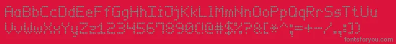 LedCounter7 Font – Gray Fonts on Red Background