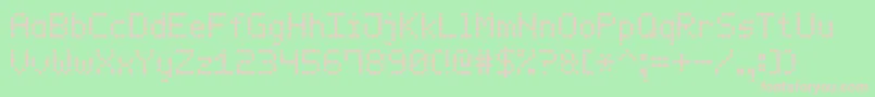 LedCounter7 Font – Pink Fonts on Green Background