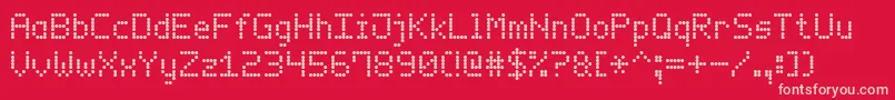 Czcionka LedCounter7 – różowe czcionki na czerwonym tle