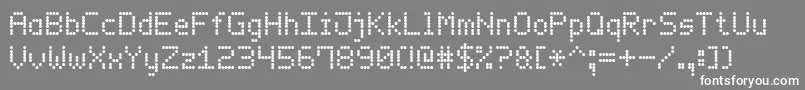 フォントLedCounter7 – 灰色の背景に白い文字