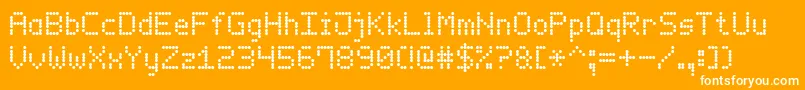 フォントLedCounter7 – オレンジの背景に白い文字