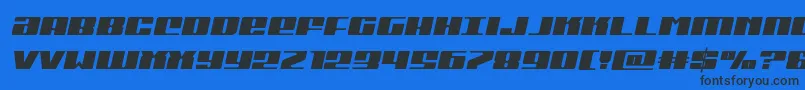 Michigansemiital Font – Black Fonts on Blue Background