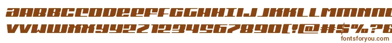 Michigansemiital-fontti – ruskeat fontit valkoisella taustalla