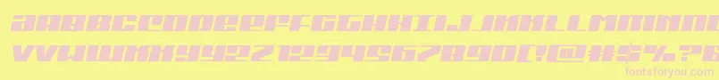 Michigansemiital Font – Pink Fonts on Yellow Background