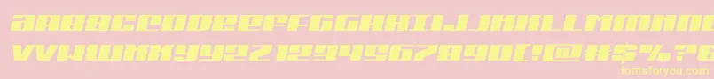 Michigansemiital Font – Yellow Fonts on Pink Background