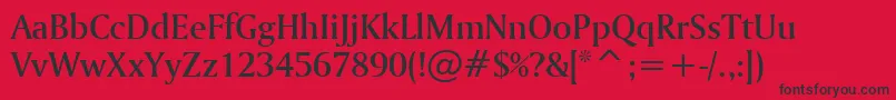 AmerigoMediumBt Font – Black Fonts on Red Background