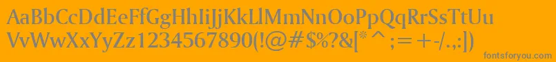 フォントAmerigoMediumBt – オレンジの背景に灰色の文字