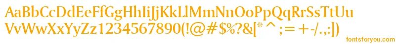 AmerigoMediumBt Font – Orange Fonts on White Background