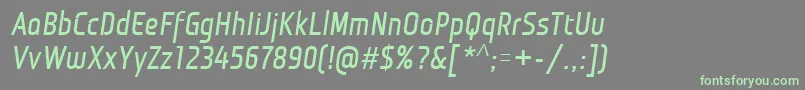MonitoricaBdit-fontti – vihreät fontit harmaalla taustalla