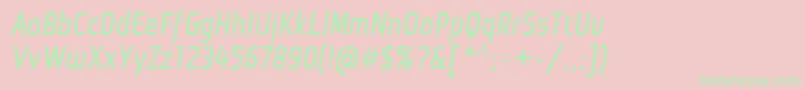 MonitoricaBdit-Schriftart – Grüne Schriften auf rosa Hintergrund