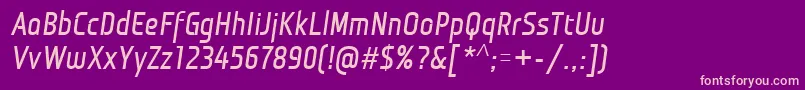 フォントMonitoricaBdit – 紫の背景にピンクのフォント