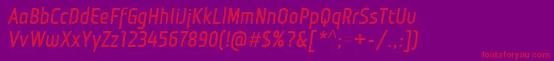 MonitoricaBdit Font – Red Fonts on Purple Background