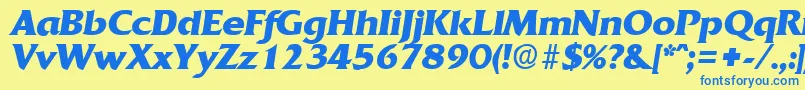More about QuadratBoldita Font QuadratBoldita Font – Blue Fonts on Yellow Background