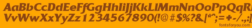 QuadratBoldita Font – Brown Fonts on Orange Background