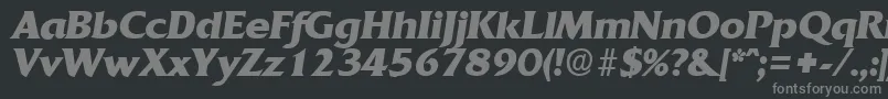QuadratBoldita Font – Gray Fonts on Black Background