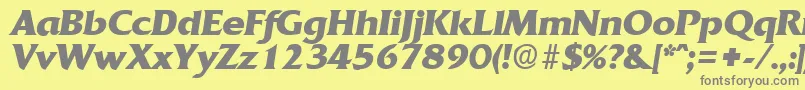 QuadratBoldita Font – Gray Fonts on Yellow Background