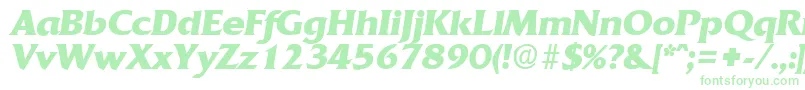 QuadratBoldita Font – Green Fonts on White Background