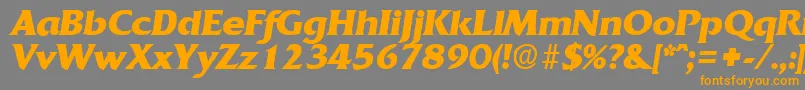 QuadratBoldita Font – Orange Fonts on Gray Background