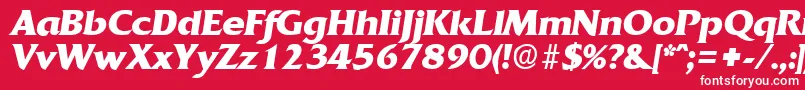 QuadratBoldita Font – White Fonts on Red Background